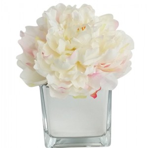 RG Style Artificial Silk Peonies Rose Floral Arrangements in Decorative Vase RGST1064